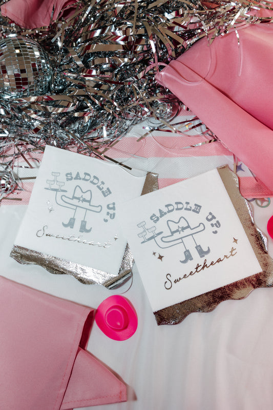 Saddle Up Sweetheart Cowgirl Napkins - Party Decor