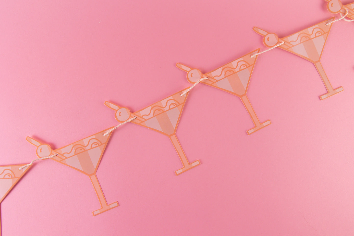 Pink and Orange Cocktail Banner - Bachelorette Decor