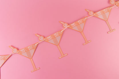 Pink and Orange Cocktail Banner - Bachelorette Decor