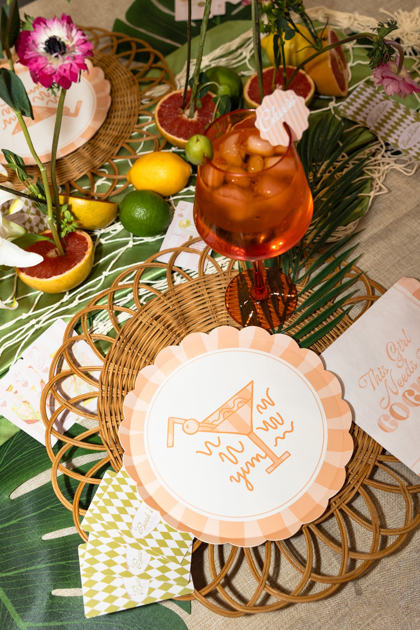 Cocktail Party Plates - Bachelorette Decor