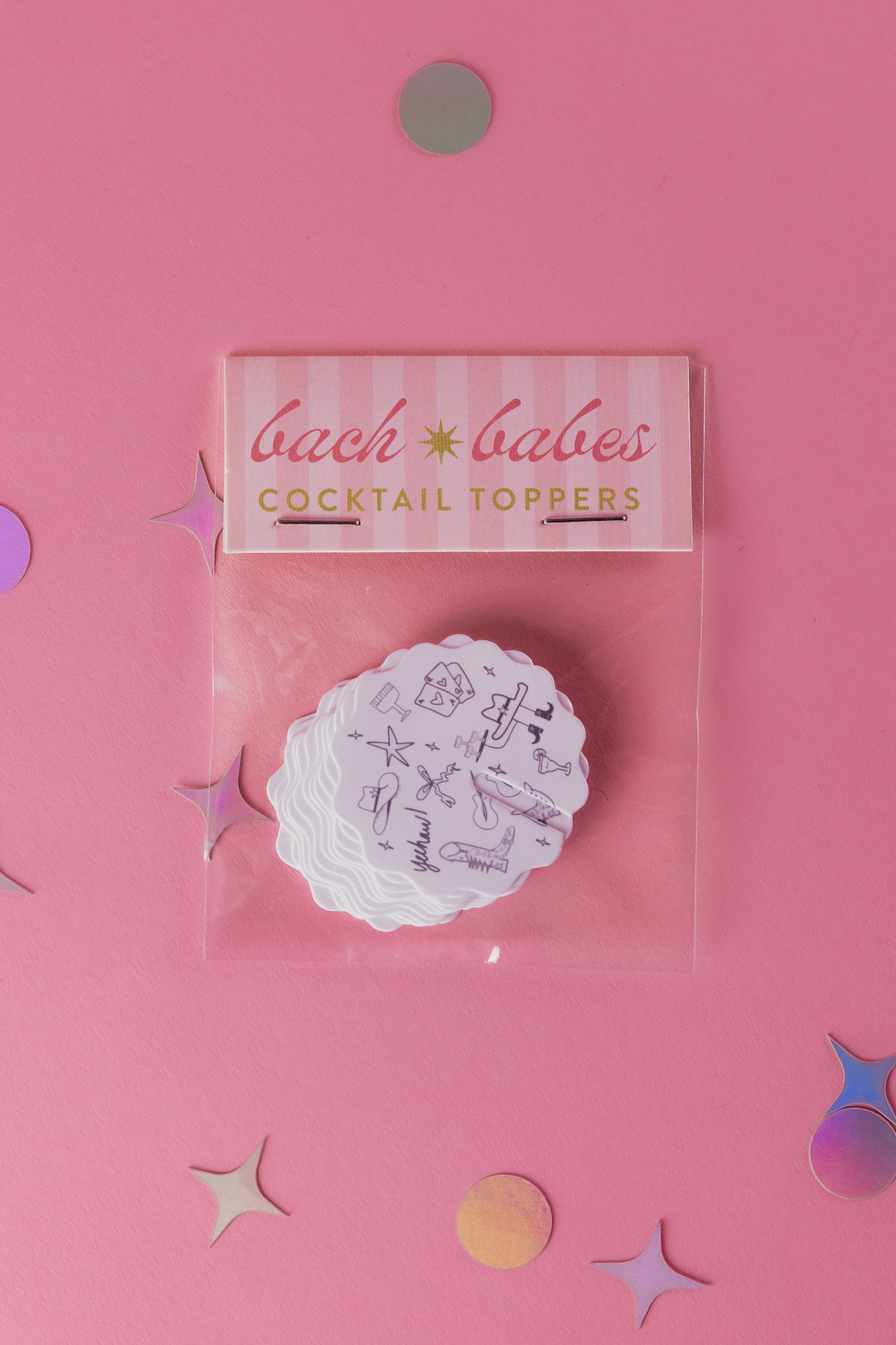 Western Acrylic Drink Toppers - Bachelorette Decor