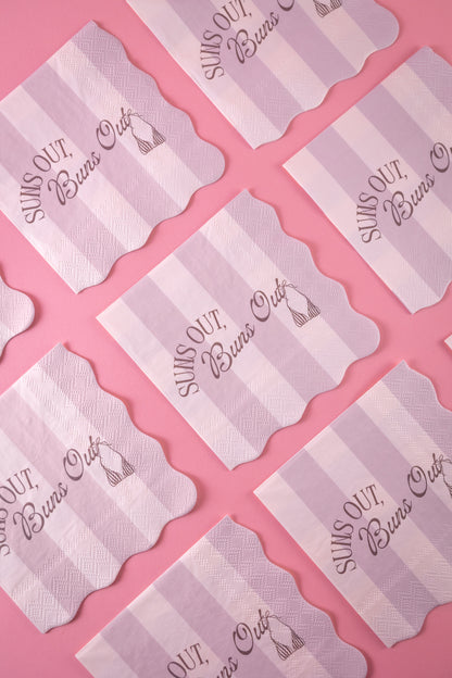 Suns Out Buns Out Napkins - Bachelorette Decor
