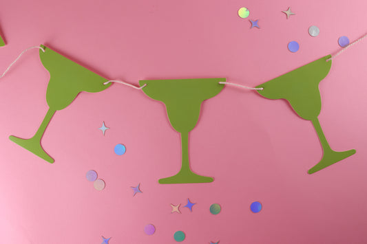 Green Margarita Banner - Bachelorette Decor