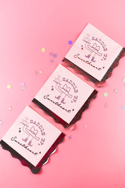 Saddle Up Sweetheart Cowgirl Napkins - Party Decor
